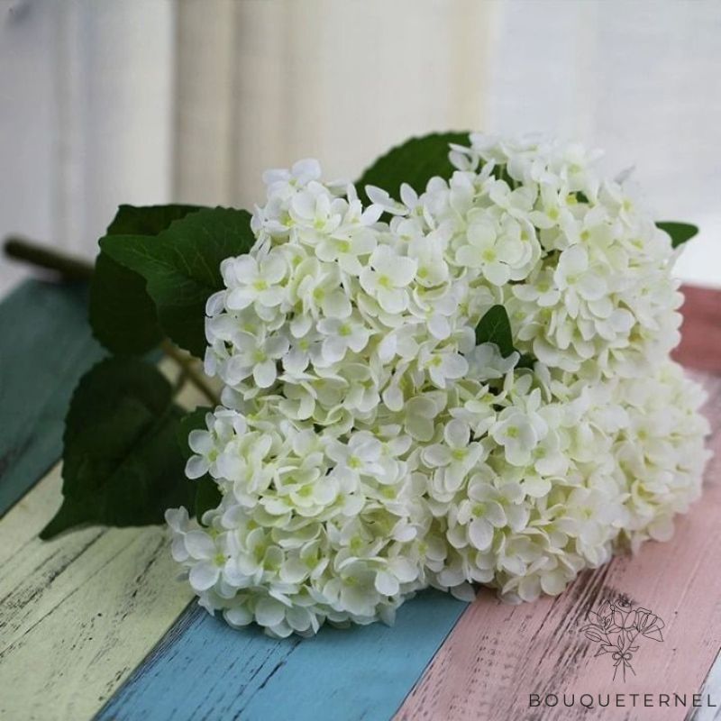 Bouquet d\'Hortensia Blanc Artificiel