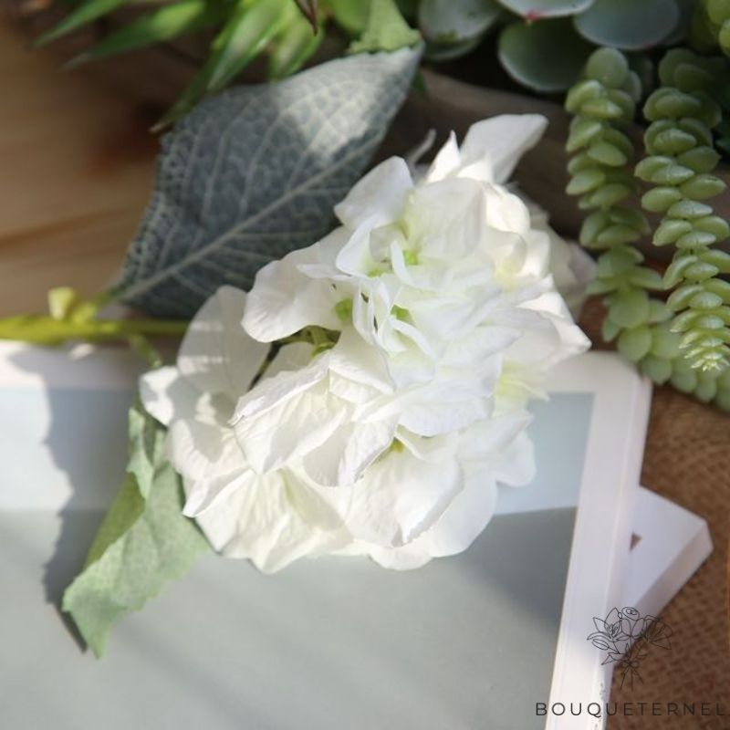 Hortensia Artificiel Blanc | Fleur Artificielle | Hortensia Artificiel | Bouqueternel