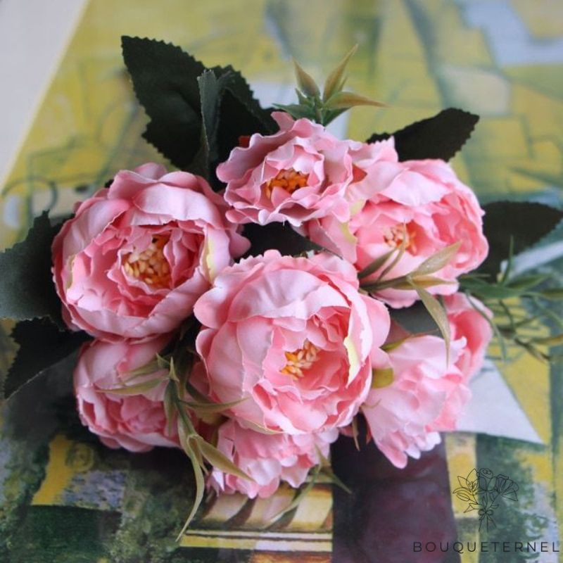 Bouquet de Pivoines Roses Artificielles