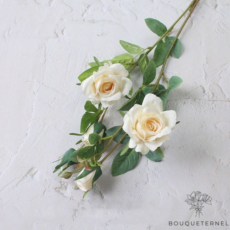 Fausse Fleur Rose Blanche | Bouqueternel