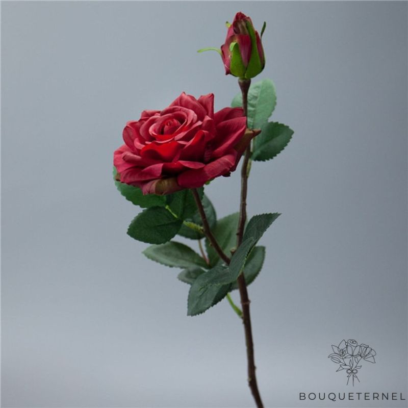 Fleur Artificielle de Rose Rouge