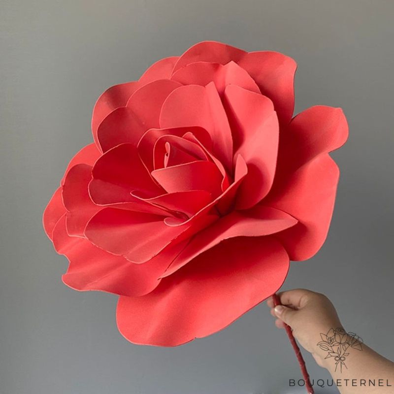 Grosse Rose Rouge Artificielle