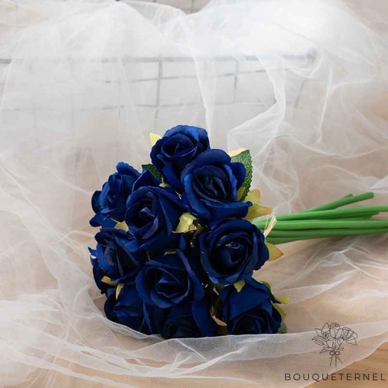 Roses Artificielles Bleues