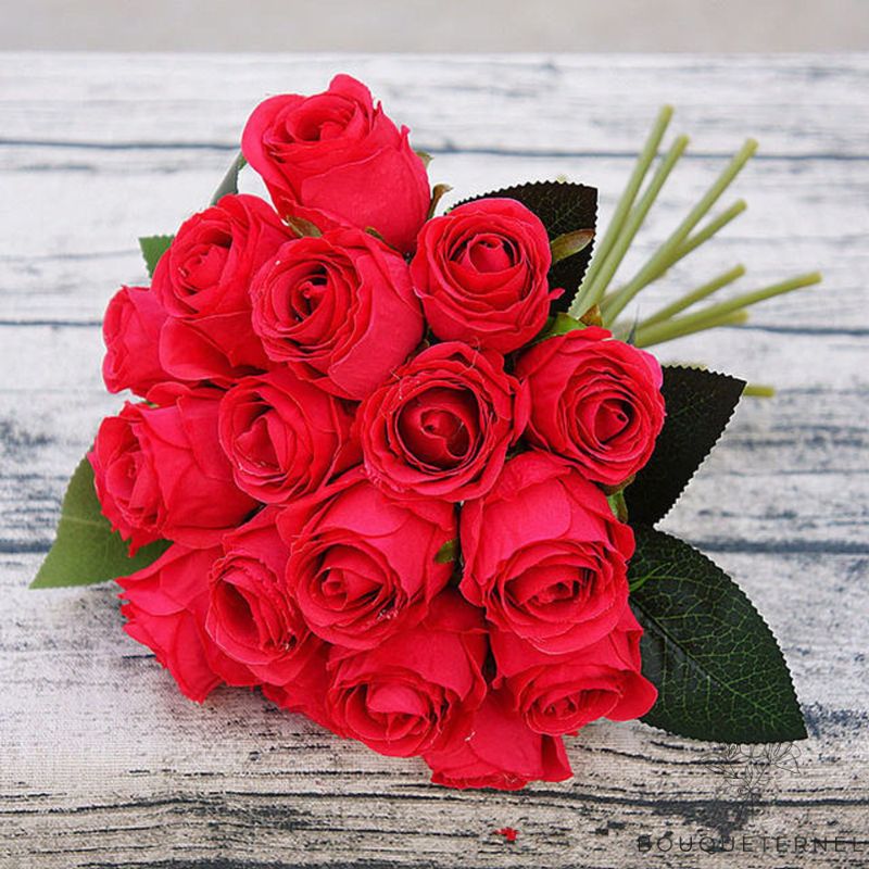 Bouquet Roses Rouges Artificielles | Fleur Artificielle | Rose Artificielle | Bouqueternel