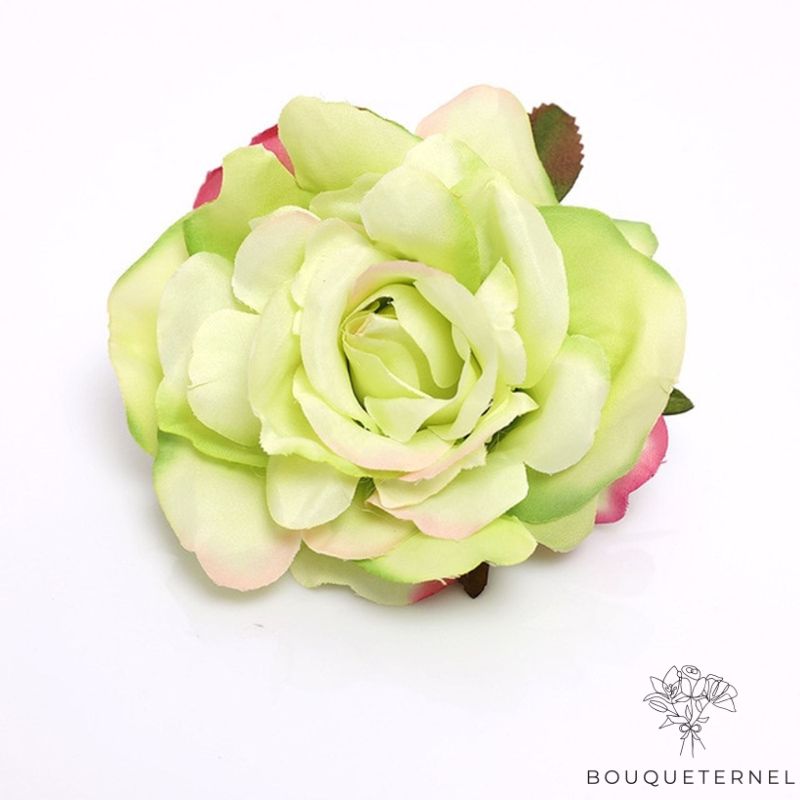 Rose Soie Verte | Fleur Artificielle | Rose Artificielle | Bouqueternel