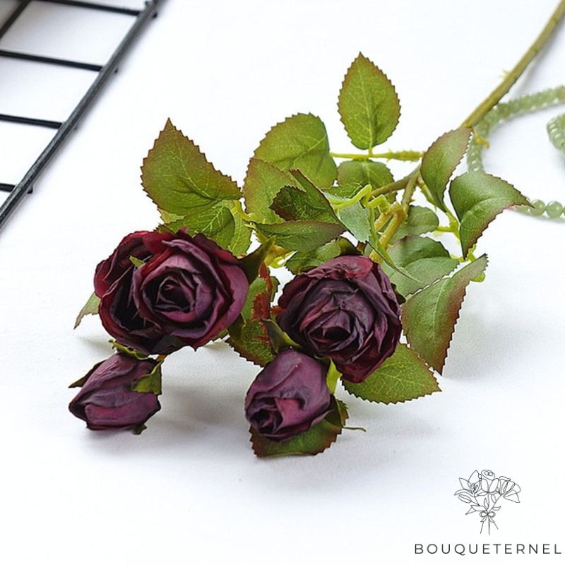 Fausses Roses Noires | Fleur Artificielle | Rose Artificielle | Bouqueternel