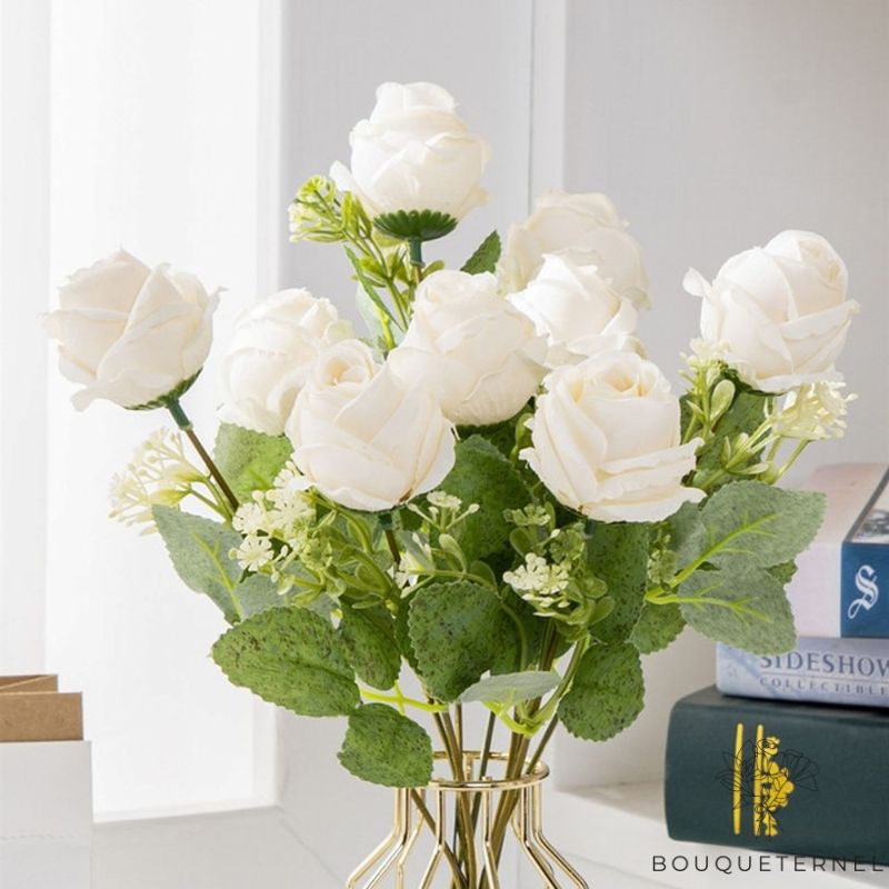 Bouquet Artificiel Rose Blanche | Bouqueternel