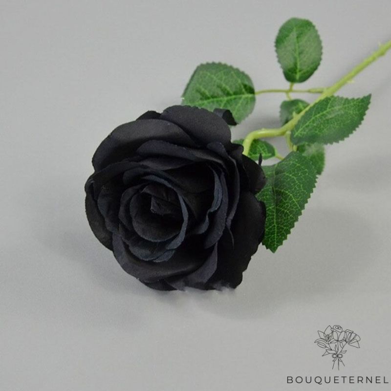 Fleur de Rose Artificielle coloris Noir