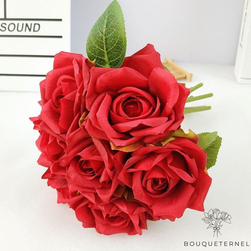 Bouquet de Roses Rouges Artificielles