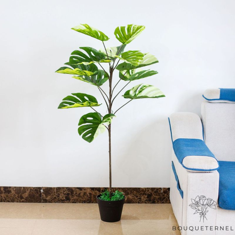 Plante artificielle d'intérieur monstera - 130cm Couleur vert