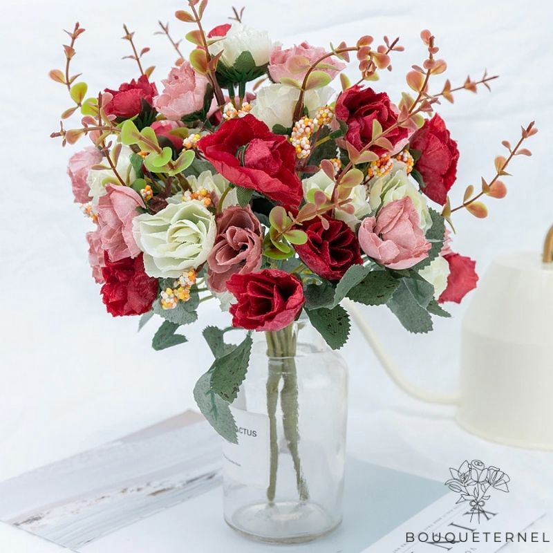 Centre de Table Mariage Chic Pas Cher | Fleurs Artificielles | Roses Artificielles | Bouqueternel