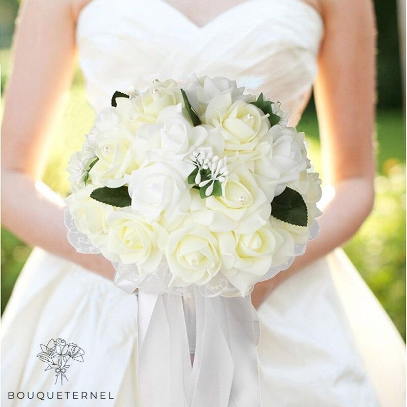 Bouquet de Mariée Simple Blanc