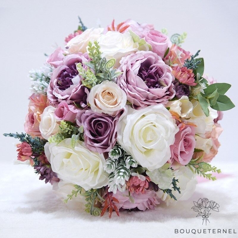 Bouquet De Fleurs Rond Mariage | Bouqueternel