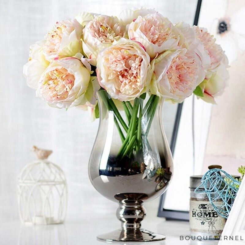 Bouquet Rond Table Mariage fleurs artificielles | Bouquet Artificiel | Pivoines Artificielles | Bouqueternel