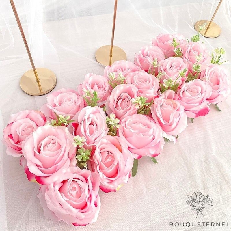 Centre De Table Mariage Romantique Roses | Bouquet Artificiel | Pivoines Artificielles | Bouqueternel