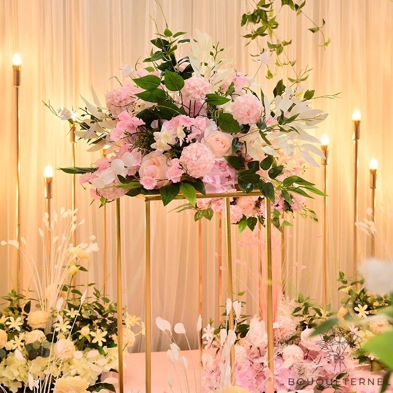 Déco Centre De Table Mariage Champêtre | Bouquet Artificiel | Pivoines Artificielles | Bouqueternel