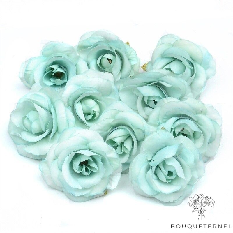 Décoration De Table bleue Turquoise Et Rose Fushia | Fleurs Artificielles Mariage | Centre de Table Mariage | Bouqueternel