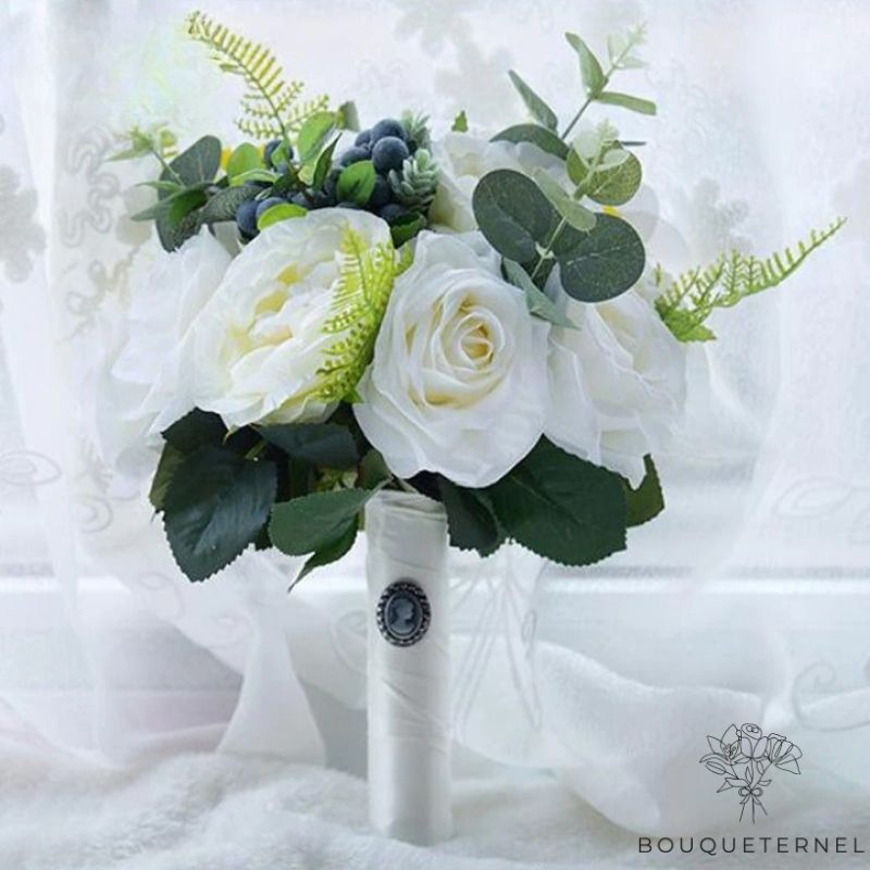 Bouquet de Mariée aux Fleurs Blanches