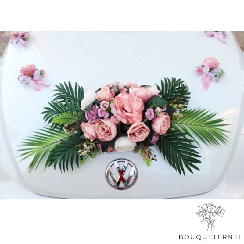 Fleurs pour Capot de Voiture de Mariage