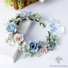 Couronne De Fleur Bleu | Fleurs Artificielles Mariage | Couronne de Fleurs | Bouqueternel