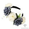 Couronne De Fleur Noir Et Blanc | Fleurs Artificielles Mariage | Couronne de Fleurs | Bouqueternel