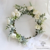 Couronne De Fleurs Blanche Mariage | Fleurs Artificielles Mariage | Couronne de Fleurs | Bouqueternel