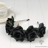 Couronne De Fleurs Noires | Fleurs Artificielles Mariage | Couronne de Fleurs | Bouqueternel
