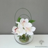 Orchidée Artificielle Dans Boule De Verre | Bouquet Artificiel | Orchidées Artificielles | Bouqueternel