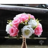 Composition Florale Centre de Table Mariage Blanche et Rose Pâle | Fleurs Artificielles | Roses Artificielles | Bouqueternel