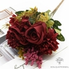 Centre de Table Mariage Nature Chic Rouge | Fleurs Artificielles | Roses Artificielles | Bouqueternel