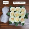Décoration Fleurs Voiture Mariage Jaunes | Bouquet Artificiel | Pivoines Artificielles | Bouqueternel