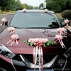 Kit Décoration Voiture Mariage Rose | Bouquet Artificiel | Pivoines Artificielles | Bouqueternel