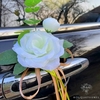 Fleur Voiture Mariage Champêtre Blanche | Bouquet Artificiel | Pivoines Artificielles | Bouqueternel