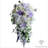 Bouquet Mariée Artificiel Tombant Blanches & Violettes | Bouquet Artificiel | Pivoines Artificielles | Bouqueternel
