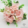 Bouquet De Fleurs Mariage Simple Roses Pâles  | Bouquet Artificiel | Pivoines Artificielles | Bouqueternel