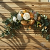 Déco Table Mariage Thème Champêtre Oranges | Bouquet Artificiel | Pivoines Artificielles | Bouqueternel