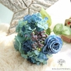 Déco Table Gris Bleu Turquoise | Bouquet Artificiel | Pivoines Artificielles | Bouqueternel