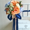 Décoration Chaises Mariage Orange | Fleurs Artificielles Mariage | Déco Chaise Mariage | Bouqueternel
