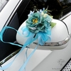 Fleur De Voiture Mariage bleue | Fleurs Artificielles Mariage | Fleur Voiture Mariage | Bouqueternel