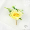 Fleur Boutonnière Mariage jaune | Fleurs Artificielles Mariage | Boutonnières de Mariage | Bouqueternel