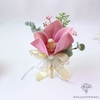Boutonnière Orchidée Mariage rose | Fleurs Artificielles Mariage | Boutonnières de Mariage | Bouqueternel
