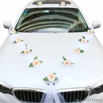 Décoration Fleurs Voiture pour Mariage | Bouquet Artificiel | Pivoines Artificielles | Bouqueternel