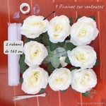 Kit Décoration Voiture Mariage en Blanc | Bouquet Artificiel | Pivoines Artificielles | Bouqueternel
