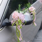 Bouquet de fleurs Voiture Mariage Ventouse Rose | Bouquet Artificiel | Pivoines Artificielles | Bouqueternel