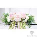 Bouquet Voiture Mariage Ventouse Rose | Bouquet Artificiel | Pivoines Artificielles | Bouqueternel