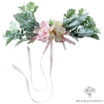 Décoration Voiture Mariage Originale Rose Pâle | Bouquet Artificiel | Pivoines Artificielles | Bouqueternel
