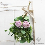 Décoration Chaise Mariage Violettes | Bouquet Artificiel | Pivoines Artificielles | Bouqueternel