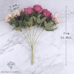 Dimensions Roses Artificielles Rosa Indica | Bouquet Artificiel | Bouqueternel