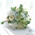 Bouquet de fleurs artificielles Rond Mariage Vert Et Blanc | Bouquet Artificiel | Pivoines Artificielles | Bouqueternel