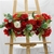 Décoration De Table Thème Champêtre Rouges | Fleurs Artificielles Mariage | Centre de Table Mariage | Bouqueternel